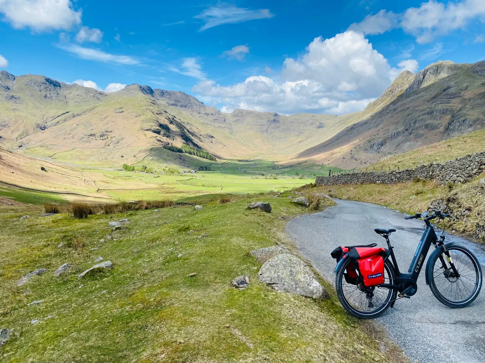 bike on path in the mountains